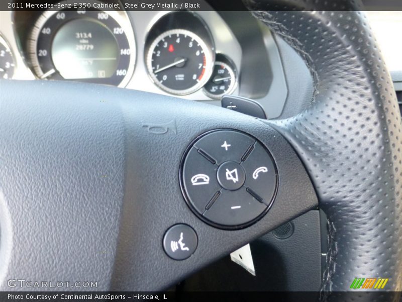 Steel Grey Metallic / Black 2011 Mercedes-Benz E 350 Cabriolet