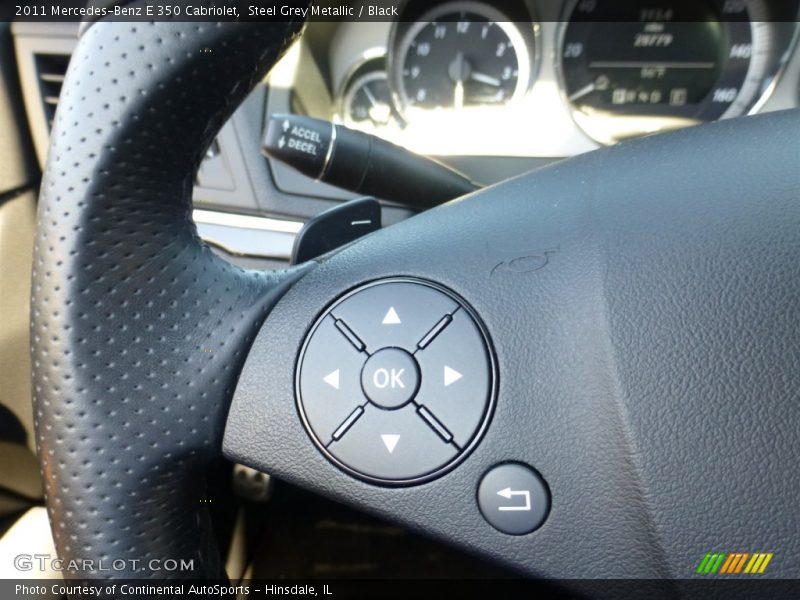 Steel Grey Metallic / Black 2011 Mercedes-Benz E 350 Cabriolet