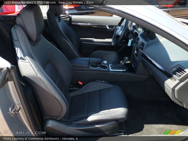 Steel Grey Metallic / Black 2011 Mercedes-Benz E 350 Cabriolet