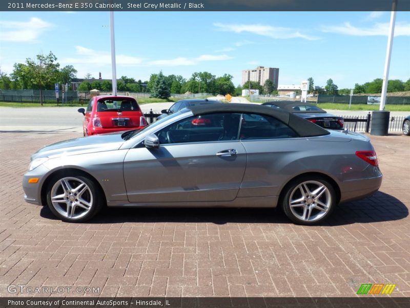 Steel Grey Metallic / Black 2011 Mercedes-Benz E 350 Cabriolet