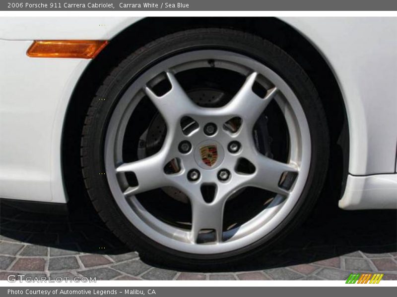 Carrara White / Sea Blue 2006 Porsche 911 Carrera Cabriolet