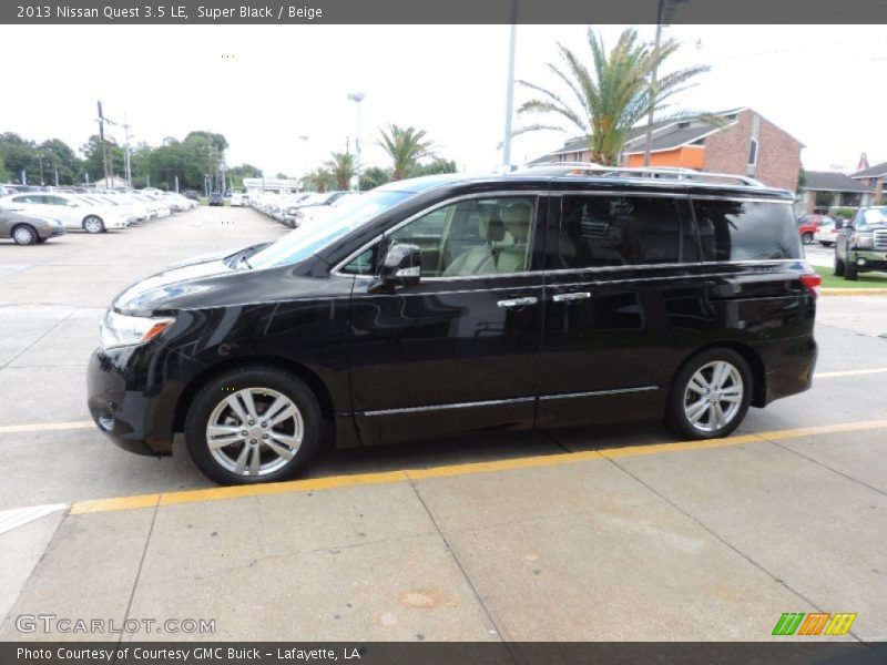 Super Black / Beige 2013 Nissan Quest 3.5 LE