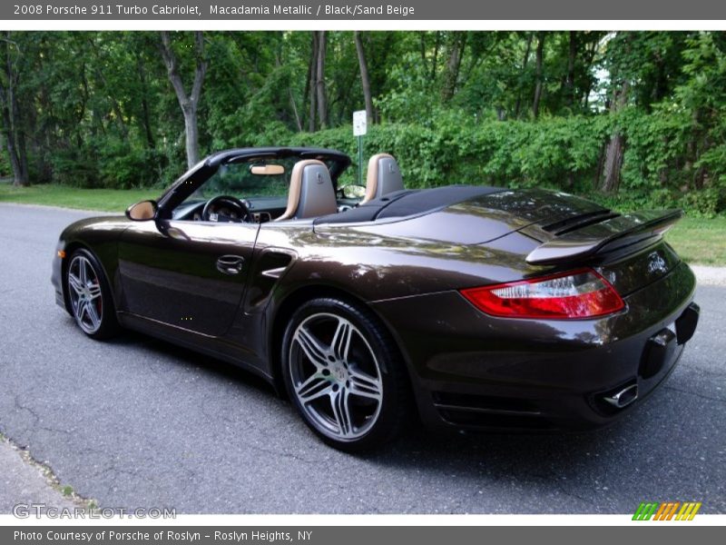 Macadamia Metallic / Black/Sand Beige 2008 Porsche 911 Turbo Cabriolet