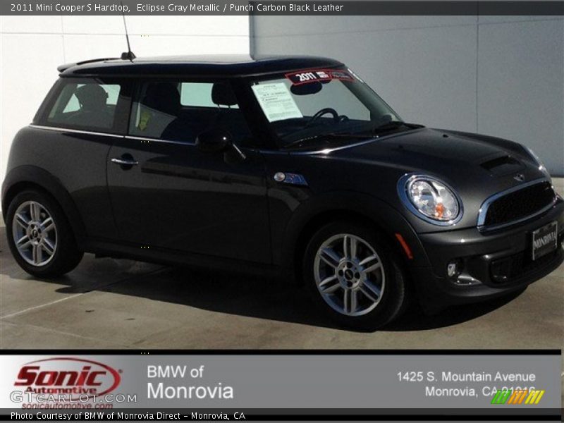 Eclipse Gray Metallic / Punch Carbon Black Leather 2011 Mini Cooper S Hardtop