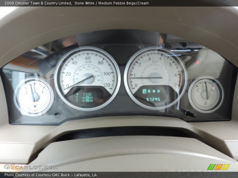 Stone White / Medium Pebble Beige/Cream 2009 Chrysler Town & Country Limited