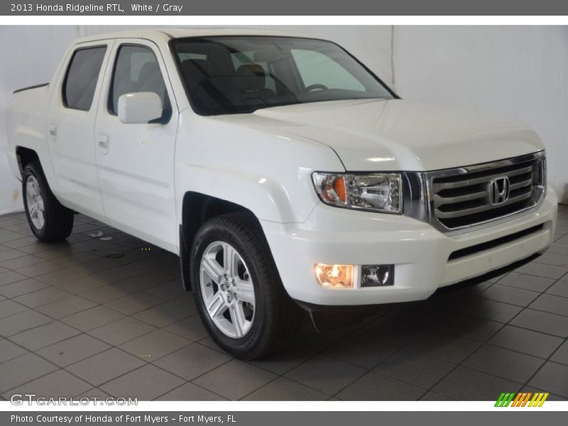 White / Gray 2013 Honda Ridgeline RTL