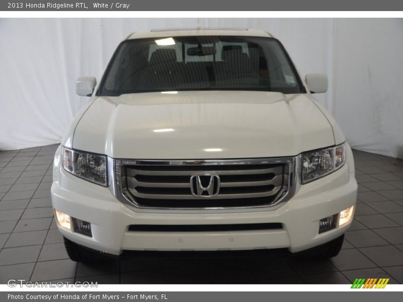 White / Gray 2013 Honda Ridgeline RTL