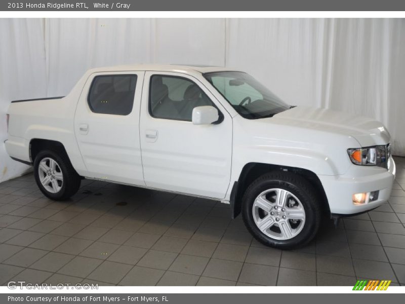 White / Gray 2013 Honda Ridgeline RTL