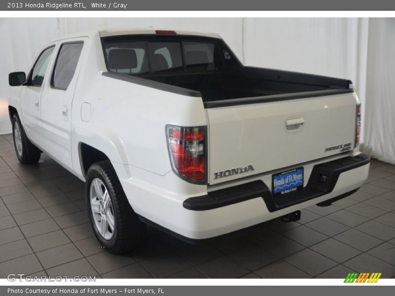White / Gray 2013 Honda Ridgeline RTL
