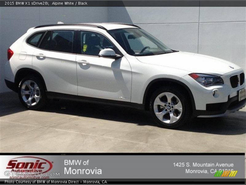 Alpine White / Black 2015 BMW X1 sDrive28i