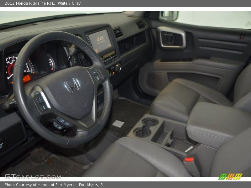 White / Gray 2013 Honda Ridgeline RTL