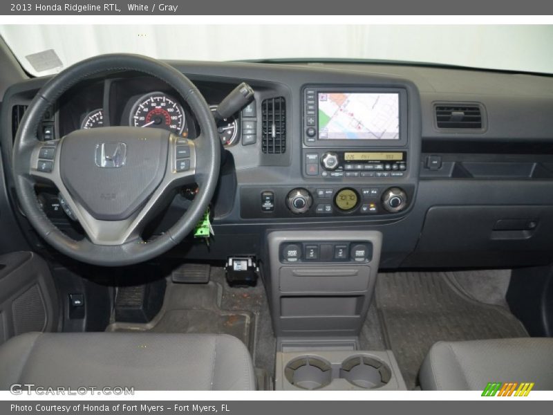 White / Gray 2013 Honda Ridgeline RTL