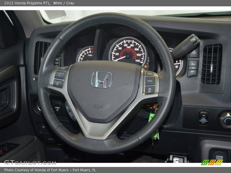 White / Gray 2013 Honda Ridgeline RTL