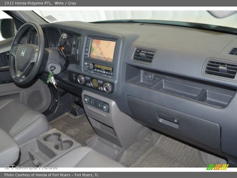 White / Gray 2013 Honda Ridgeline RTL