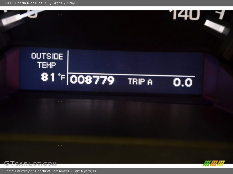 White / Gray 2013 Honda Ridgeline RTL