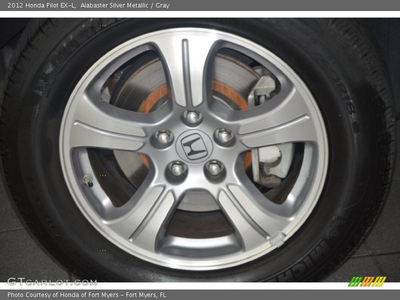 Alabaster Silver Metallic / Gray 2012 Honda Pilot EX-L