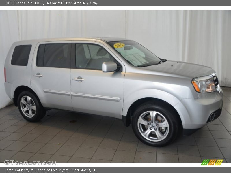 Alabaster Silver Metallic / Gray 2012 Honda Pilot EX-L
