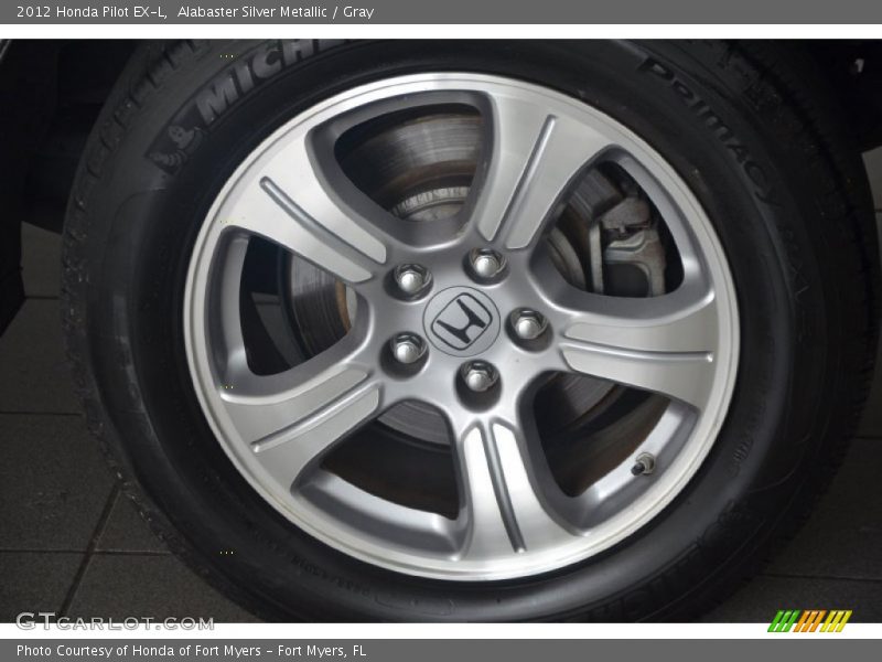 Alabaster Silver Metallic / Gray 2012 Honda Pilot EX-L