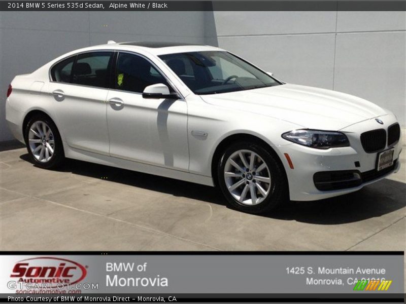 Alpine White / Black 2014 BMW 5 Series 535d Sedan