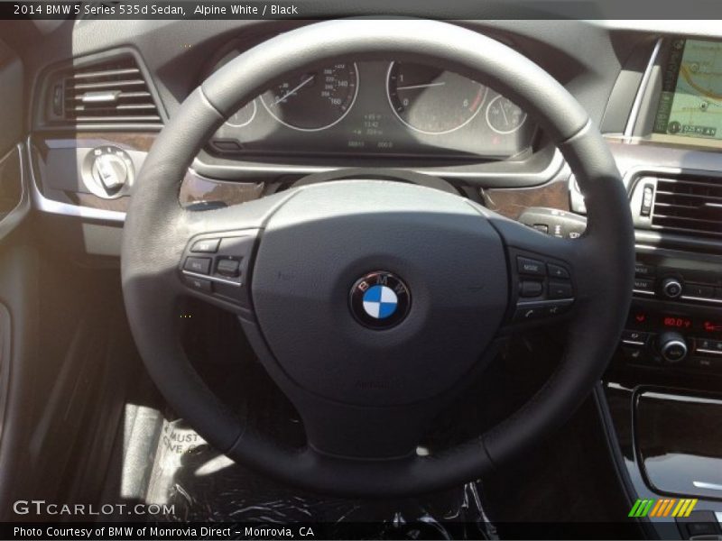 Alpine White / Black 2014 BMW 5 Series 535d Sedan