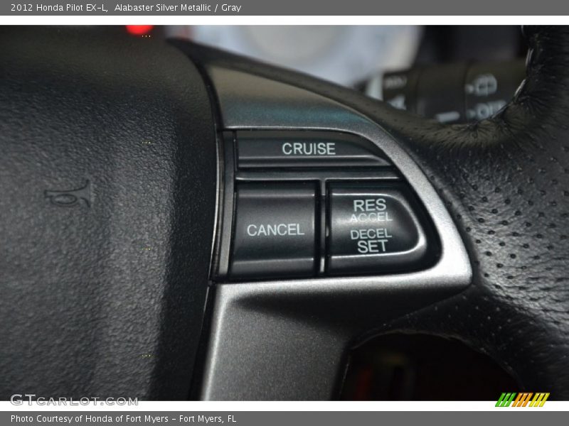 Alabaster Silver Metallic / Gray 2012 Honda Pilot EX-L