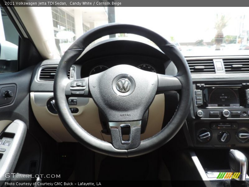 Candy White / Cornsilk Beige 2011 Volkswagen Jetta TDI Sedan