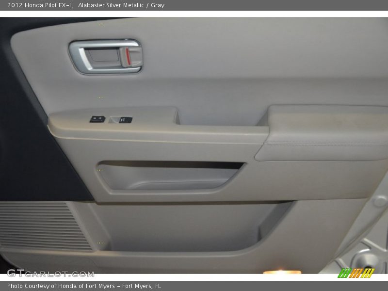 Alabaster Silver Metallic / Gray 2012 Honda Pilot EX-L