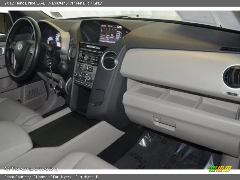 Alabaster Silver Metallic / Gray 2012 Honda Pilot EX-L