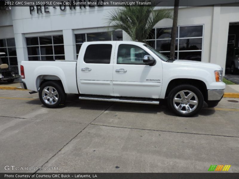 Summit White / Dark Titanium/Light Titanium 2012 GMC Sierra 1500 SLE Crew Cab