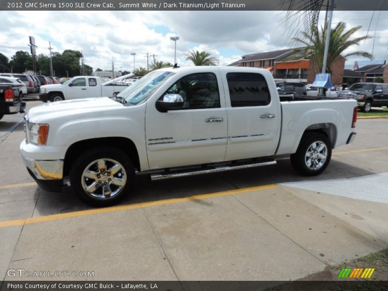Summit White / Dark Titanium/Light Titanium 2012 GMC Sierra 1500 SLE Crew Cab