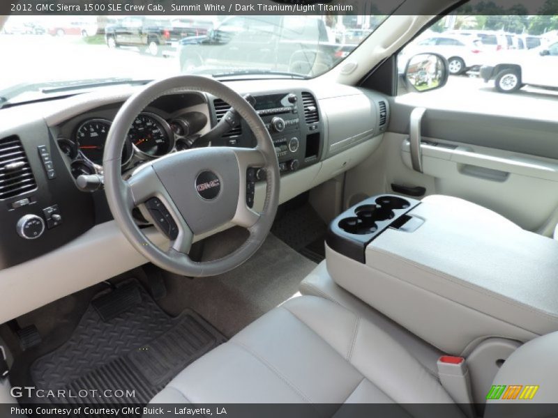 Summit White / Dark Titanium/Light Titanium 2012 GMC Sierra 1500 SLE Crew Cab