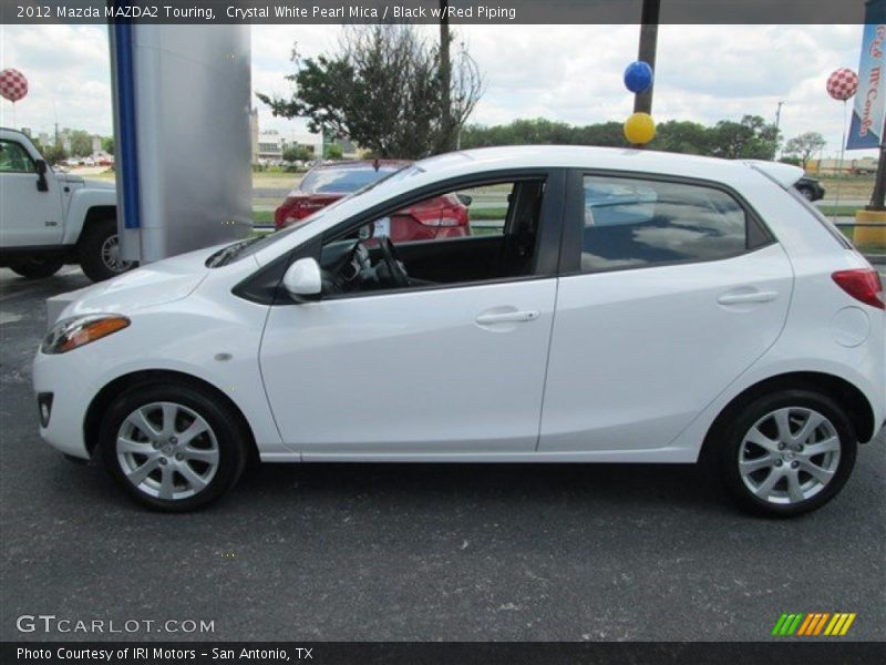 Crystal White Pearl Mica / Black w/Red Piping 2012 Mazda MAZDA2 Touring