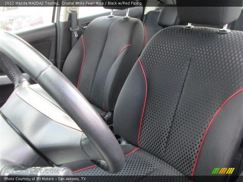 Crystal White Pearl Mica / Black w/Red Piping 2012 Mazda MAZDA2 Touring