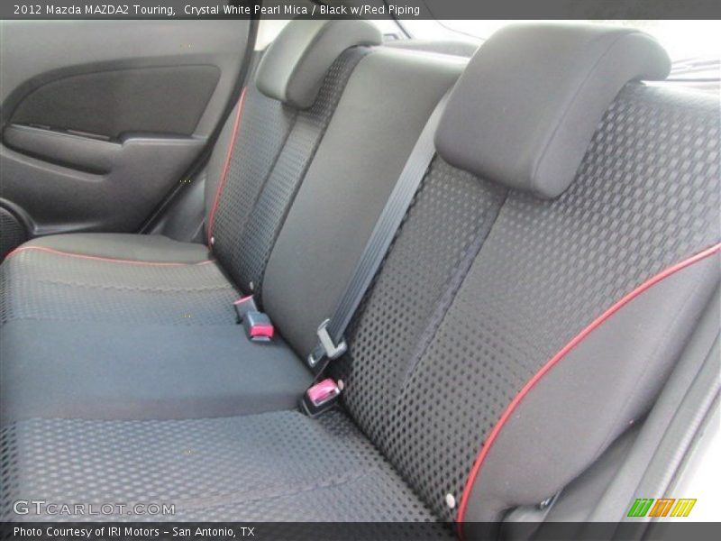 Crystal White Pearl Mica / Black w/Red Piping 2012 Mazda MAZDA2 Touring