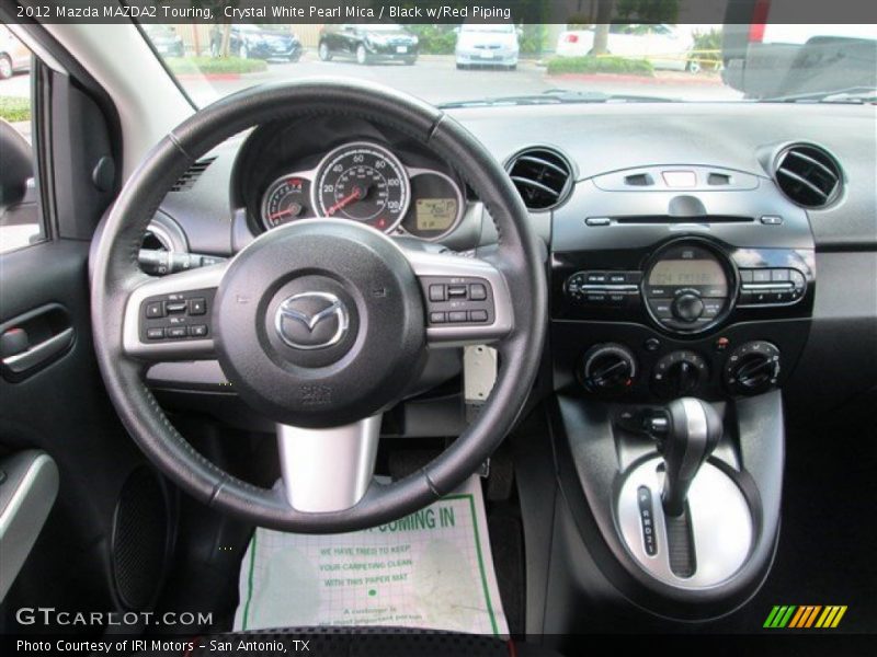 Crystal White Pearl Mica / Black w/Red Piping 2012 Mazda MAZDA2 Touring