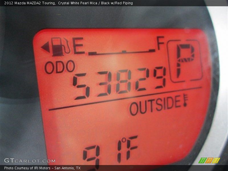 Crystal White Pearl Mica / Black w/Red Piping 2012 Mazda MAZDA2 Touring