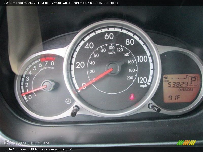 Crystal White Pearl Mica / Black w/Red Piping 2012 Mazda MAZDA2 Touring