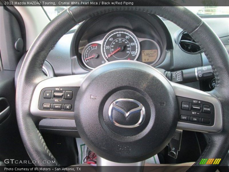 Crystal White Pearl Mica / Black w/Red Piping 2012 Mazda MAZDA2 Touring