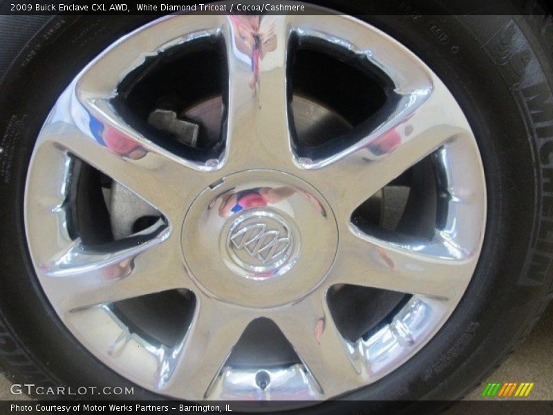 White Diamond Tricoat / Cocoa/Cashmere 2009 Buick Enclave CXL AWD