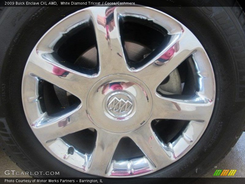 White Diamond Tricoat / Cocoa/Cashmere 2009 Buick Enclave CXL AWD