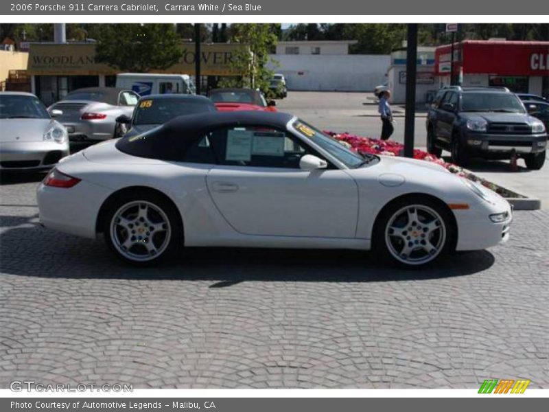 Carrara White / Sea Blue 2006 Porsche 911 Carrera Cabriolet