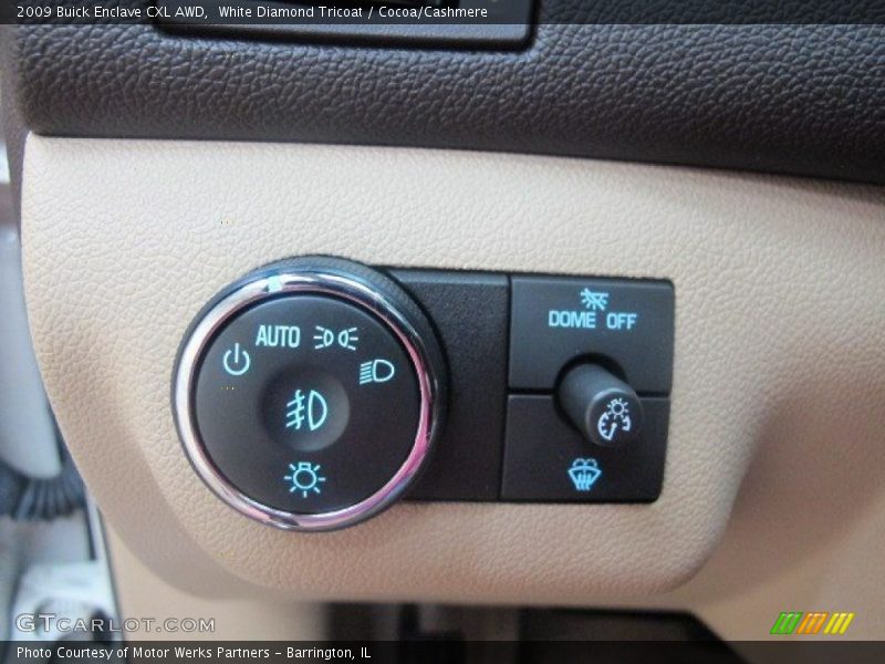 White Diamond Tricoat / Cocoa/Cashmere 2009 Buick Enclave CXL AWD