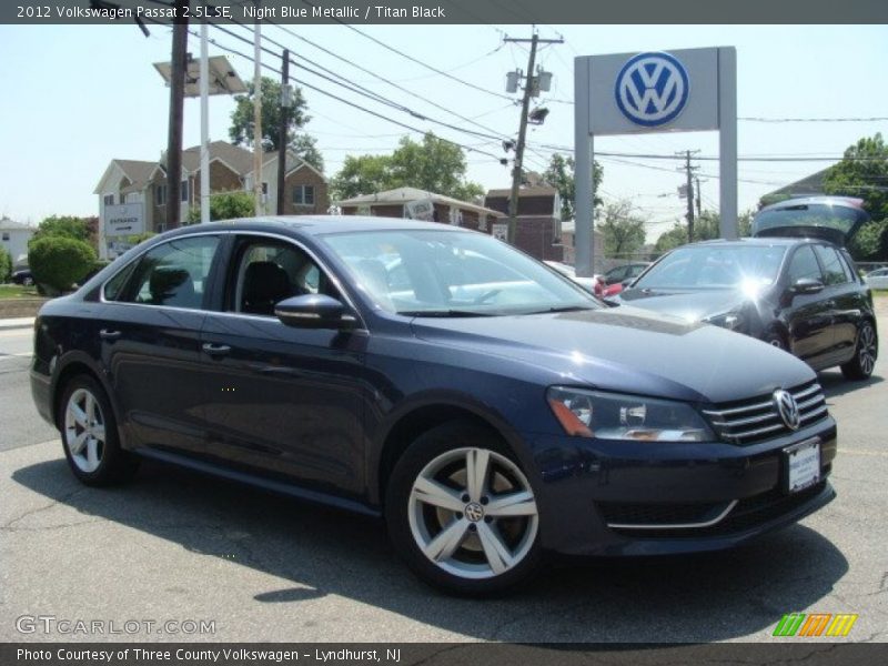 Night Blue Metallic / Titan Black 2012 Volkswagen Passat 2.5L SE
