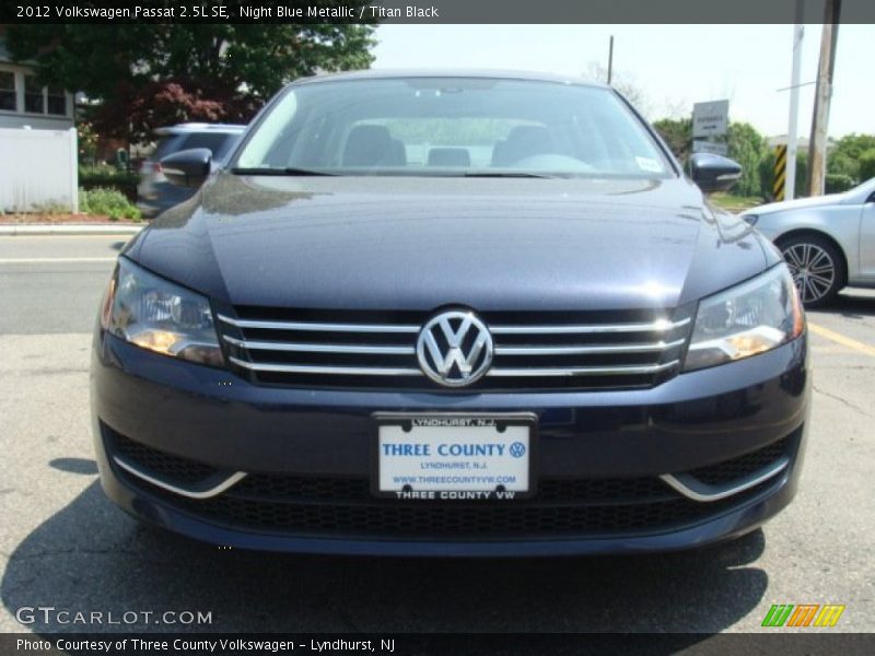 Night Blue Metallic / Titan Black 2012 Volkswagen Passat 2.5L SE