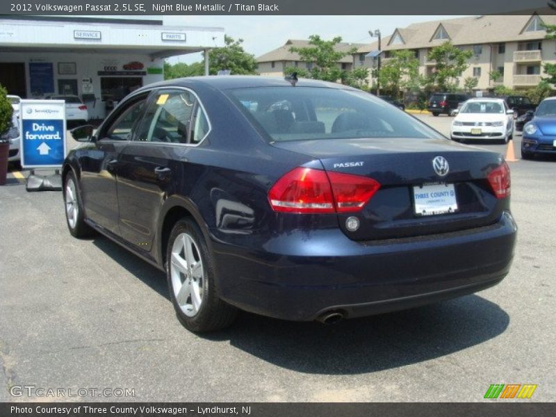 Night Blue Metallic / Titan Black 2012 Volkswagen Passat 2.5L SE
