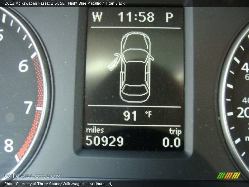 Night Blue Metallic / Titan Black 2012 Volkswagen Passat 2.5L SE