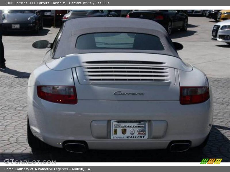 Carrara White / Sea Blue 2006 Porsche 911 Carrera Cabriolet