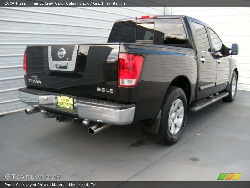Galaxy Black / Graphite/Titanium 2004 Nissan Titan LE Crew Cab