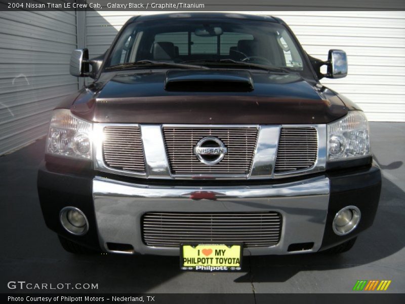 Galaxy Black / Graphite/Titanium 2004 Nissan Titan LE Crew Cab