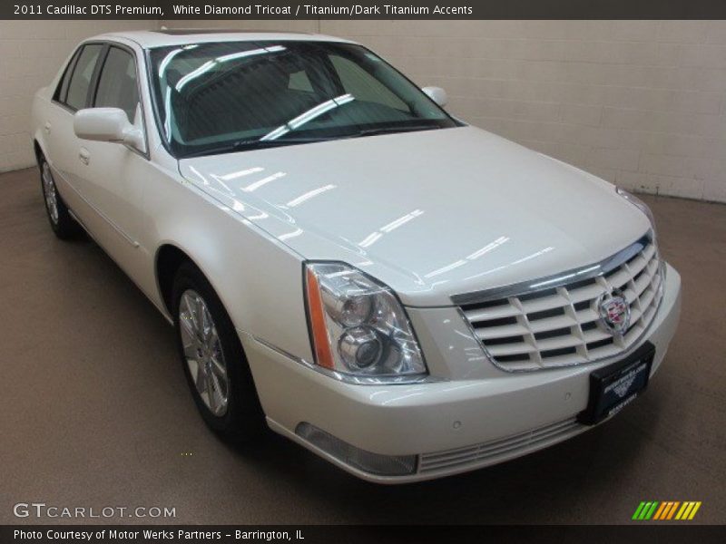 White Diamond Tricoat / Titanium/Dark Titanium Accents 2011 Cadillac DTS Premium